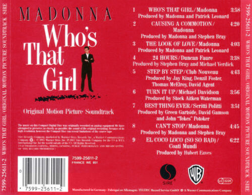 Madonna – Who's That Girl (Original Motion Picture Soundtrack_1 Madonna – Who's That Girl (Original Motion Picture Soundtrack)