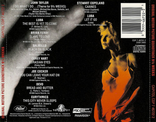 9½ Weeks - Original Motion Picture Soundtrack