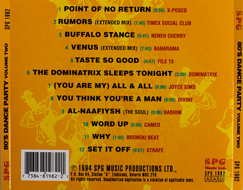 R-161332-1203685479 80's Dance Party Volume Two (Extended Versions)