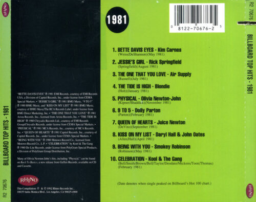 Billboard Top Hits - 1981