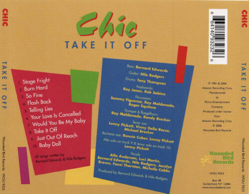 Chic ‎– Take It Off