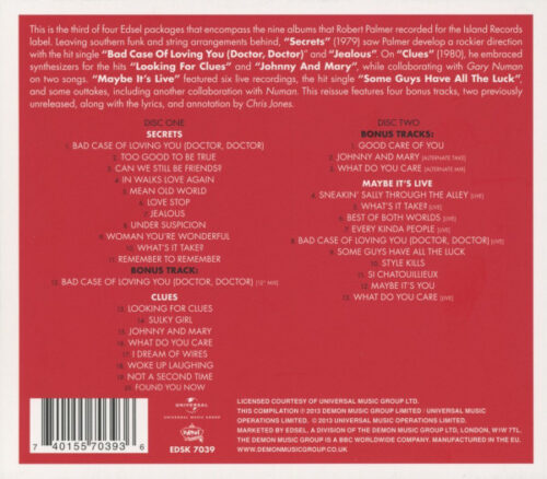 Robert Palmer – Secrets + Clues + Maybe It's Live